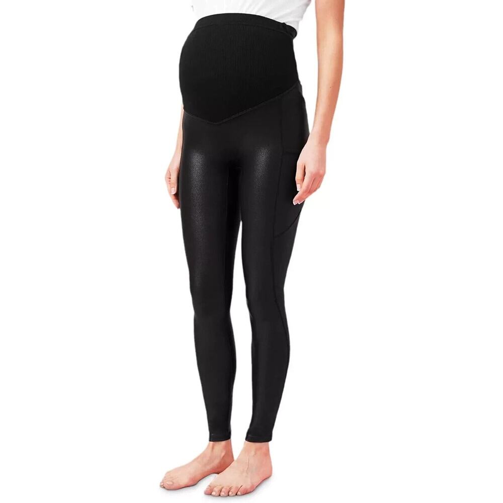 Tagoo Maternity Leggings Over The Belly Pregnancy Pants with Pockets size Small
